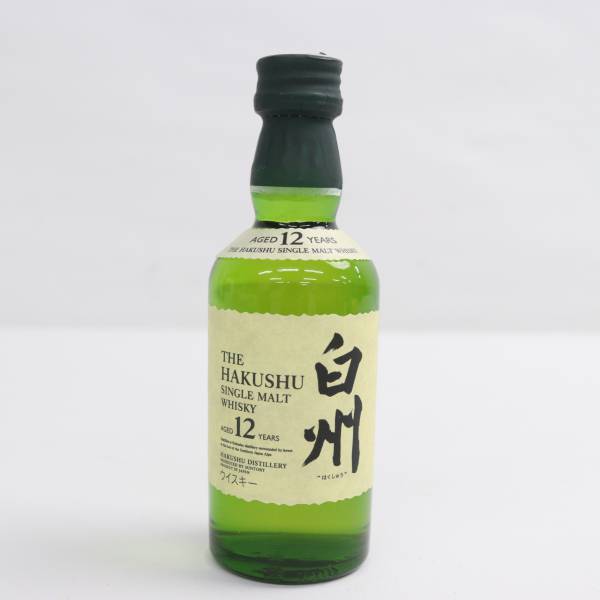 1円~SUNTORY（サントリー）白州 12年 ピュアモルト ミニチュアボトル 43％ 50ml M24D090006の画像1