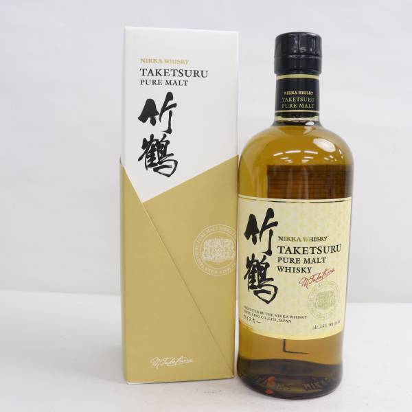 NIKKA（ニッカ）竹鶴 ピュアモルト 白ラベル 43％ 700ml N24D180035の画像1