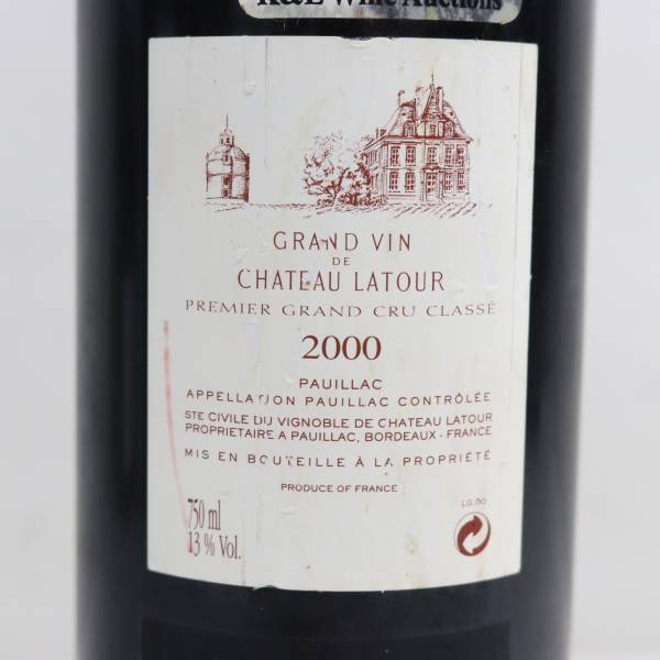 1円~CHATEAU LATOUR（シャトー ラトゥール）2000 13％ 750ml R24D190007_画像6