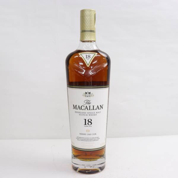 1円~MACALLAN（マッカラン）18年 シェリーオークカスク 2019 43％ 700ml N24D120039の画像1