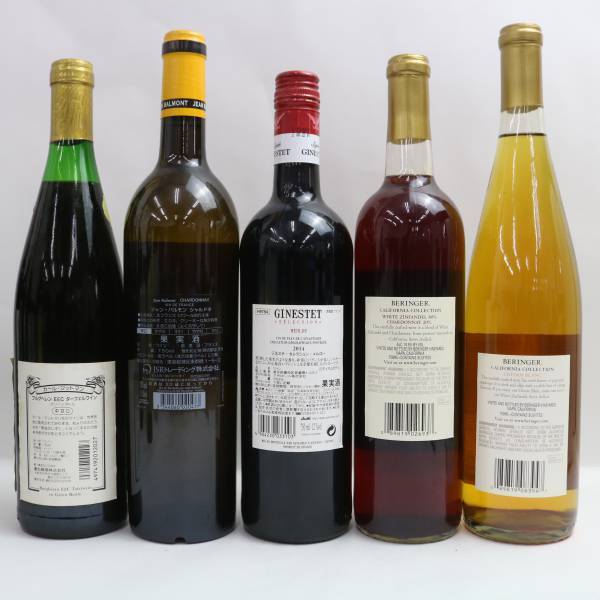 【5本セット】ワイン各種（ジネステ セレクション メルロー 2014％ 12％ 750ml 等）O24C190197の画像5