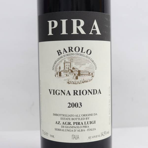 LUIGI PIRA（ルイジ ピラ）バローロ ヴィーニャ リオンダ 2003 14.5％ 750ml G24C170014の画像2