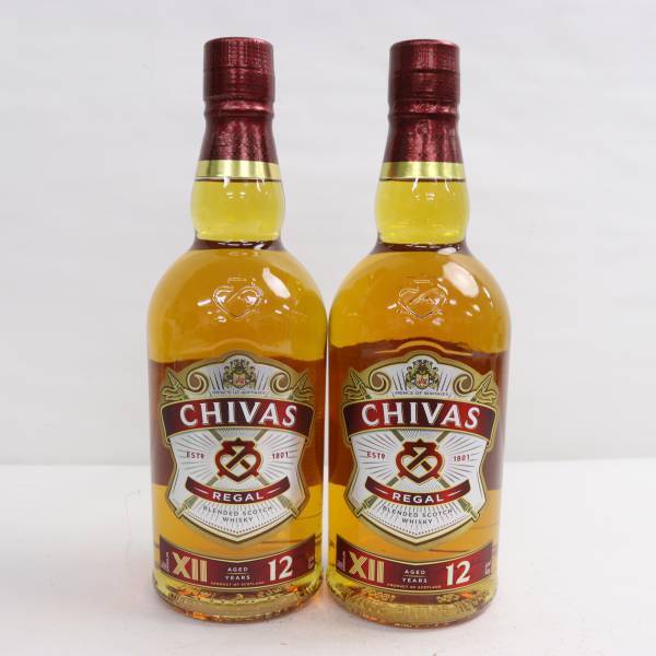 1円~【2本セット】CHIVAS REGAL（シーバス リーガル）12年 40％ 700ml G24D190005の画像1