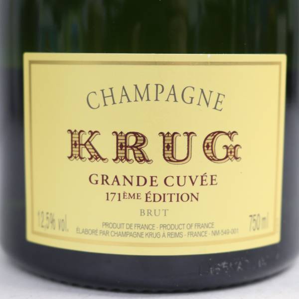 1円~KRUG（クリュッグ）グラン キュヴェ ブリュット 12% 750ml ※ラベルダメージ T24D200013の画像2