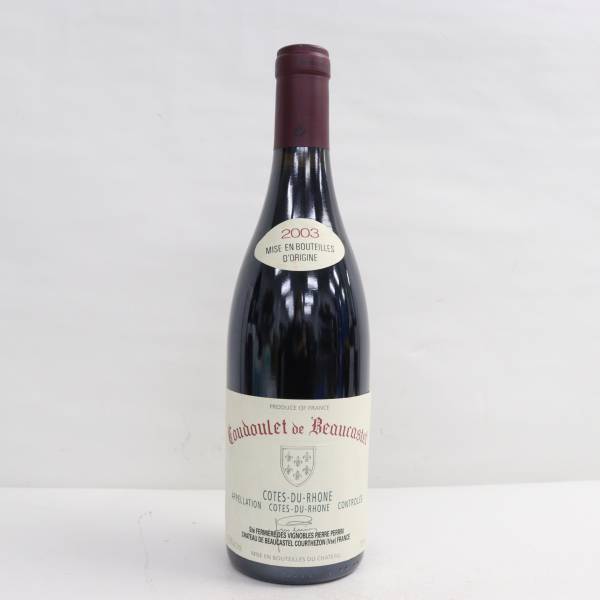 1円~CHATEAU DE BEAUCASTEL（シャトー ド ボーカステル）クードレ ド ボーカステル コート デュ ローヌ 2003 13.5％ 750ml T24D190016の画像1