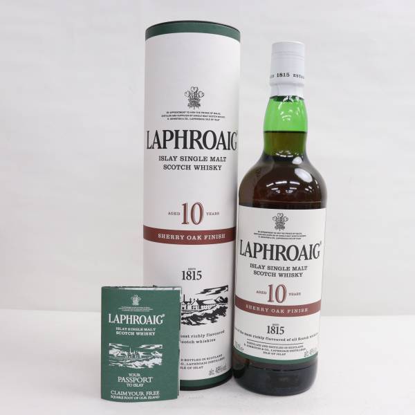 1円~LAPHROAIG（ラフロイグ）10年 シェリーオークフィニッシュ 48％ 700ml X24D250071_画像1