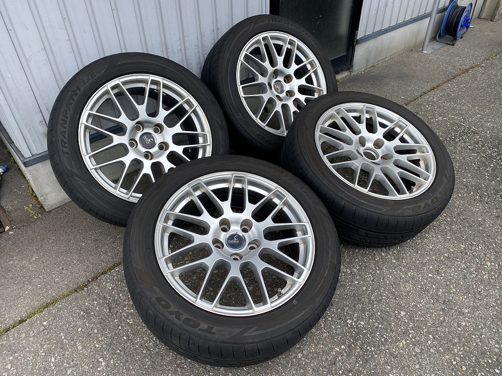 ★富山発 2023年製!! レクサス LS着用 Weds Delmore 18インチ アルミ PCD120 TOYO TRANPATH LuⅡ 235/50R18 直接引取 売切の画像2