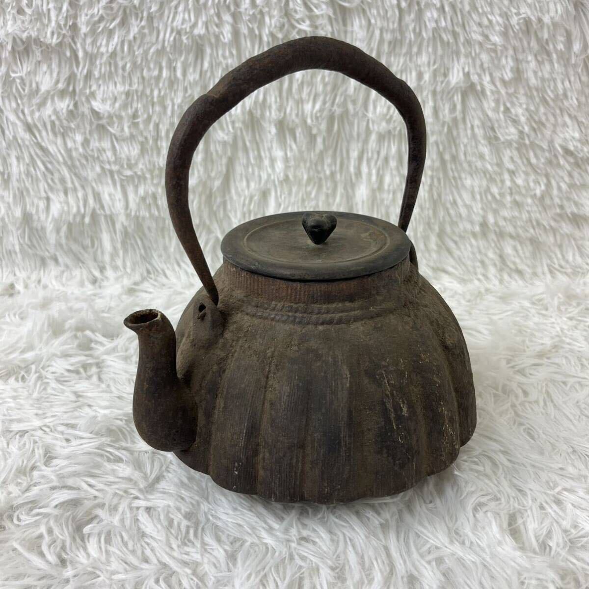 当時物 南部鉄器 鉄瓶 茶道具 急須 煎茶道具 アンティーク 大正13年_画像1