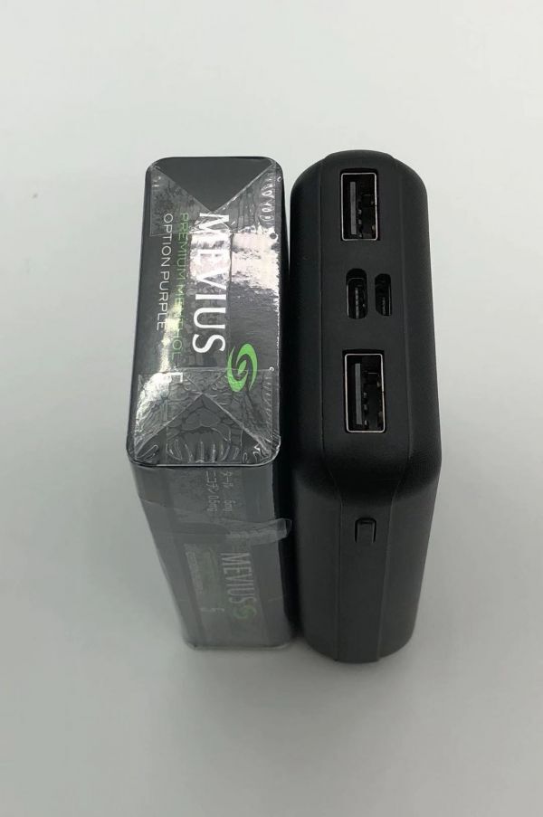 超小型 軽量 10000mAh モバイルバッテリー micro USB Type-C から充電可能 2ポート USB 黒色