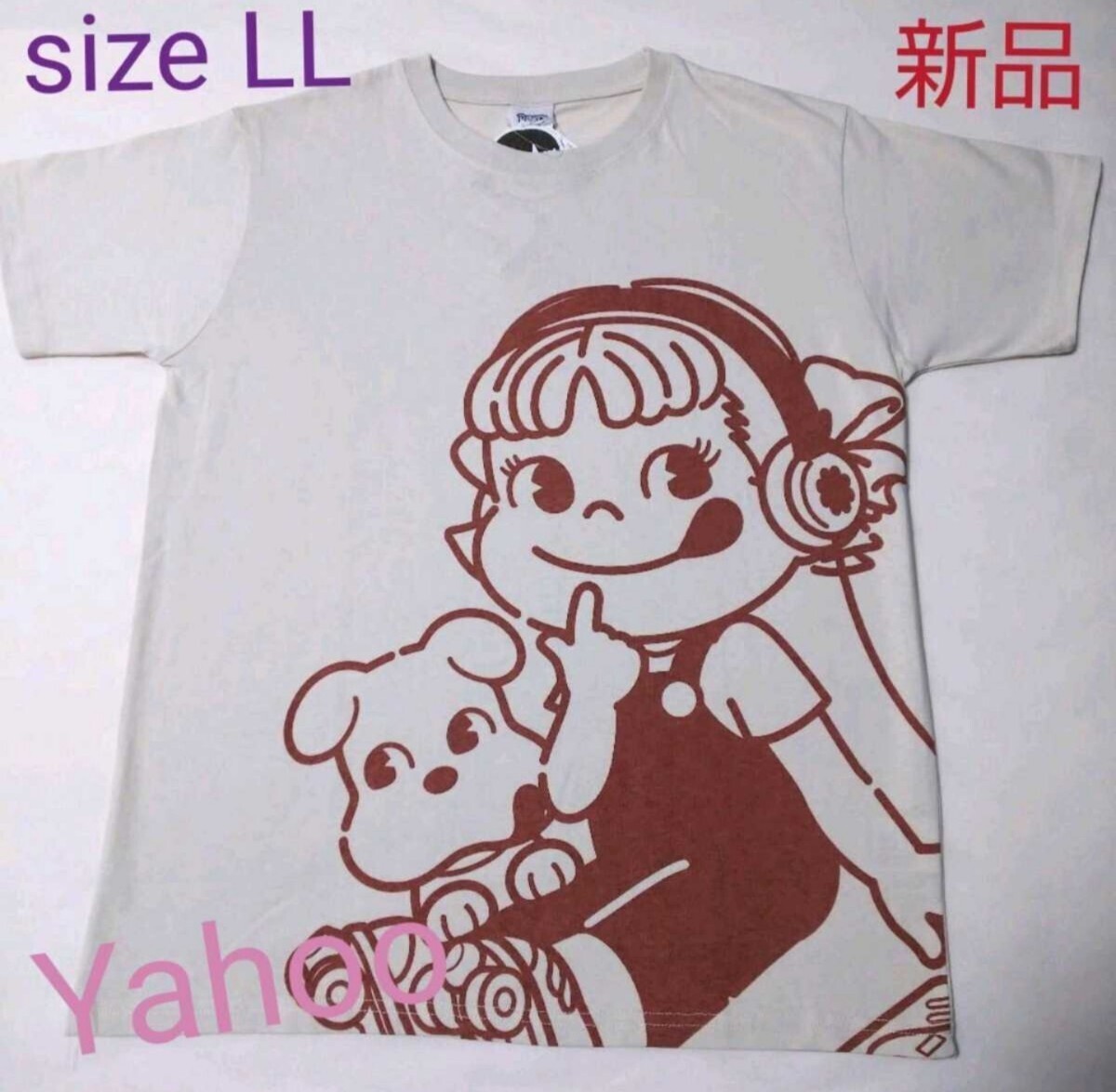 ペコちゃん Ｔシャツ LLsize ビックプリント【新品・タグ付き】の画像1