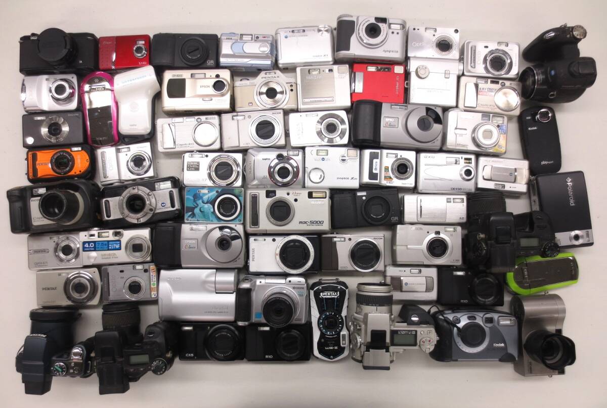 (4877U) Junk RICOH R10 GRDIGITALⅡ/MINOLTA DiMAGE X60/EPSON CP-500 etc. together set 62 pcs operation not yet verification including in a package un- possible 