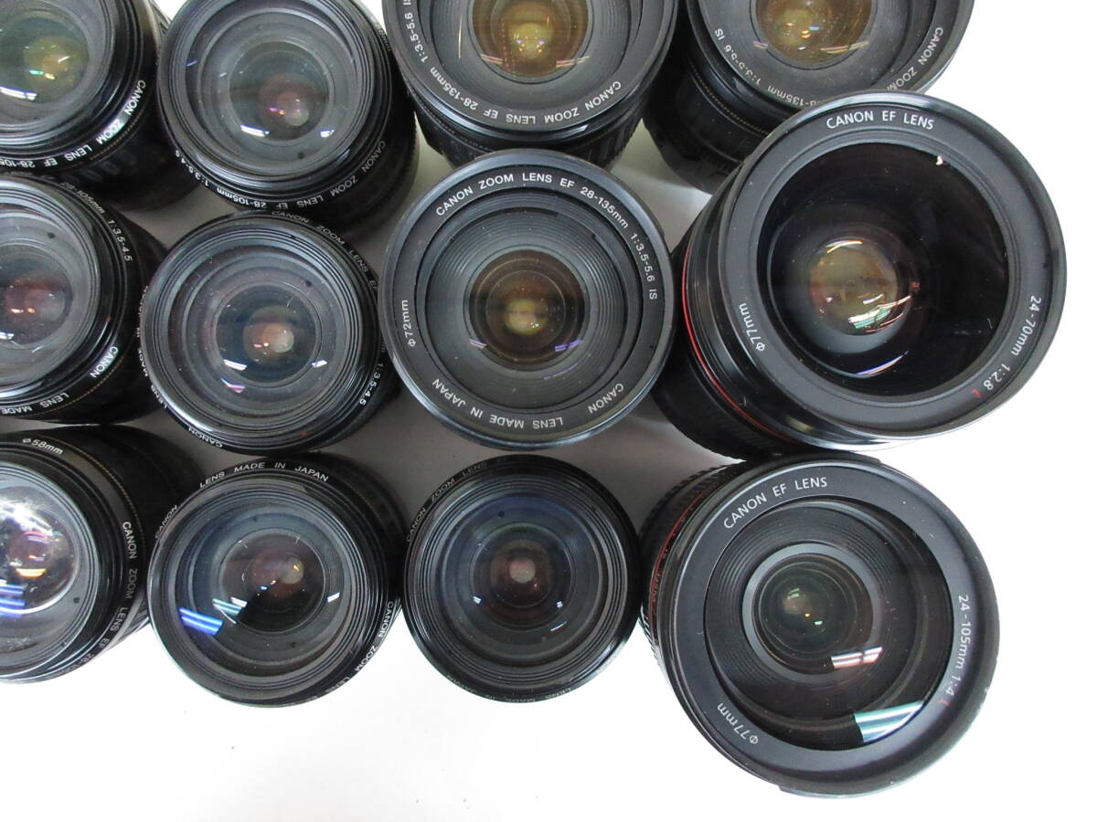 (4818N)ジャンク Canon EF 24-70mm 2.8L 24-105mm 4L 28-105mm 3.5-4.5 35-135mm 4-5.6等キヤノンまとめてセット 15本 動作未確認 同梱不可_画像5