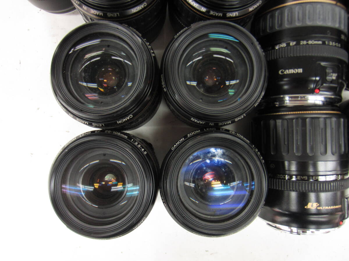 (4878K)ジャンクCanonキヤノンEF 24-85mm3.5-4.5 28-80mm3.5-5.6 28-105mm3.5-4.5 35-135mm4-5.6 まとめてセット15点 動作未確認 同梱不可の画像5