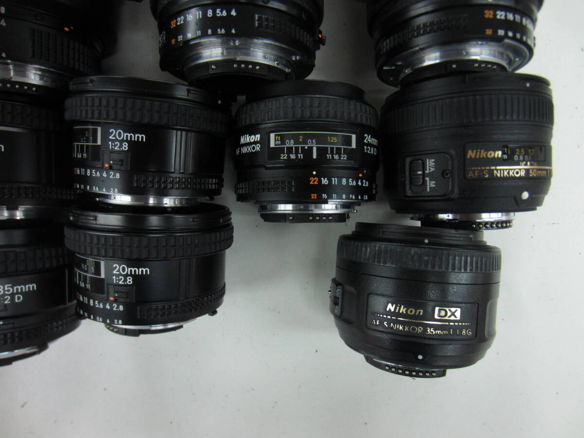 (4880K)ジャンクNikonニコンAF NIKKOR20mm2.8 300mm4 35mm2 50mm1.8 60mm2.8 105mm2.8 180mm2.8等まとめてセット15点 動作未確認 同梱不可の画像3