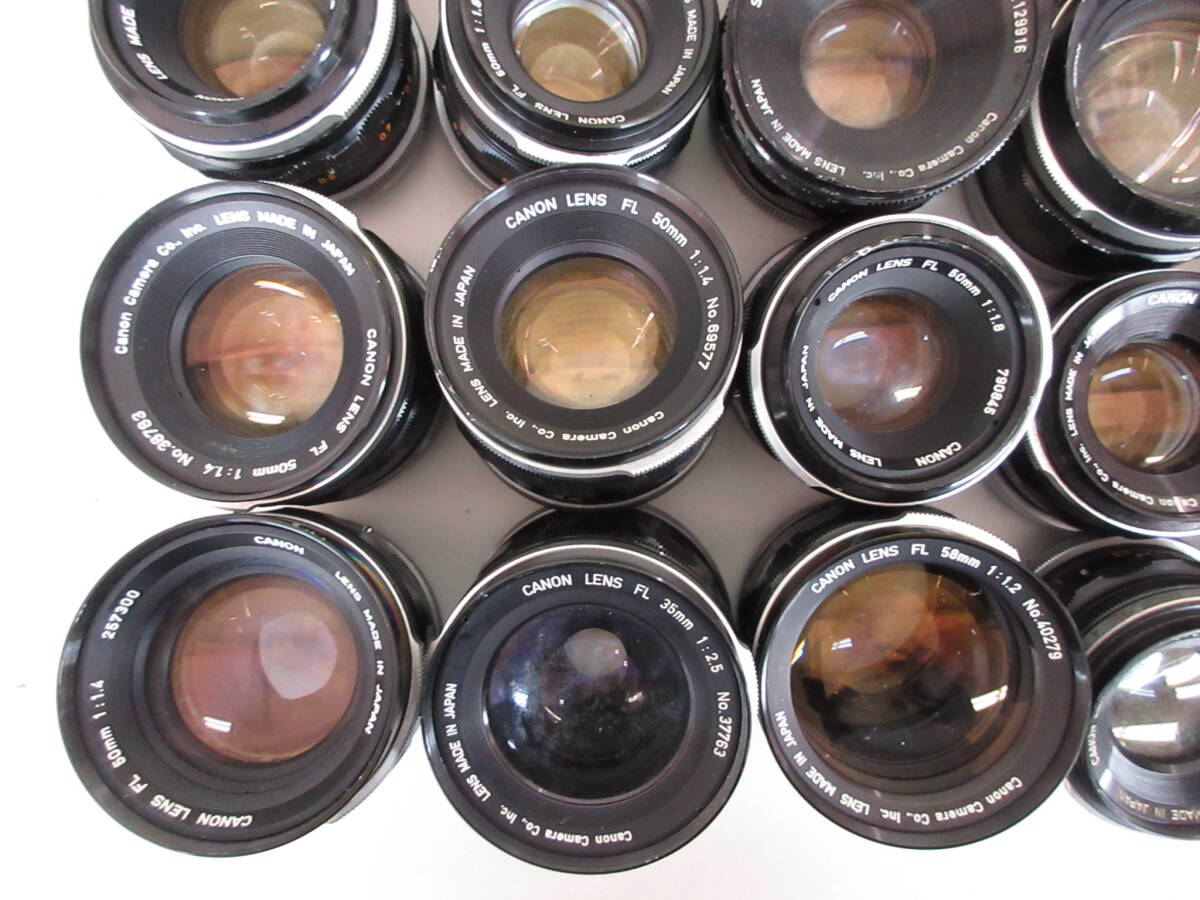 (4891N)ジャンク Canon FL 50mm 1.4 50mm 1.8 SUPER-CANOMATIC LENS R 50mm 1.8等キヤノン まとめてセット 20本 動作未確認 同梱不可の画像3