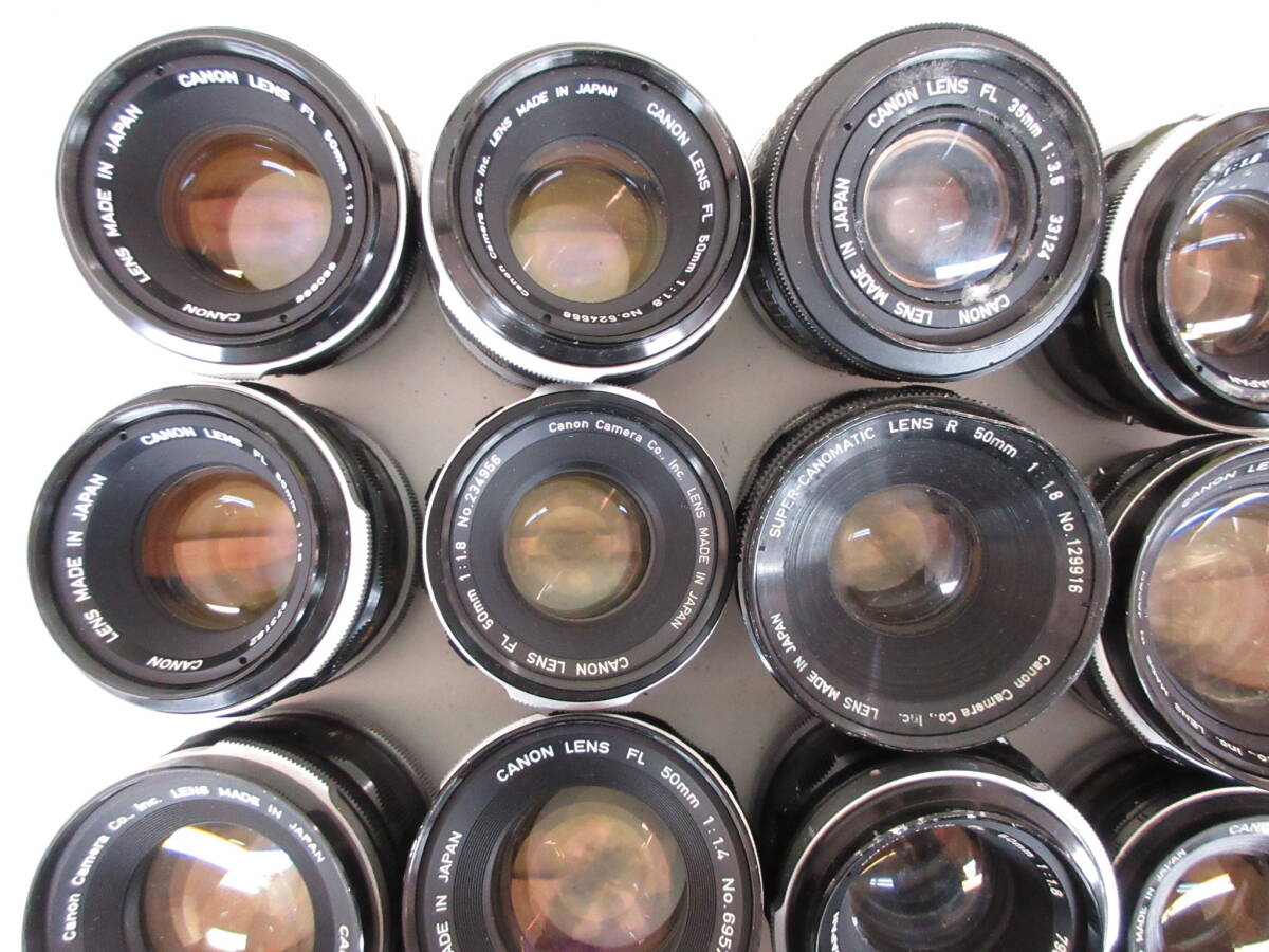 (4891N)ジャンク Canon FL 50mm 1.4 50mm 1.8 SUPER-CANOMATIC LENS R 50mm 1.8等キヤノン まとめてセット 20本 動作未確認 同梱不可の画像2
