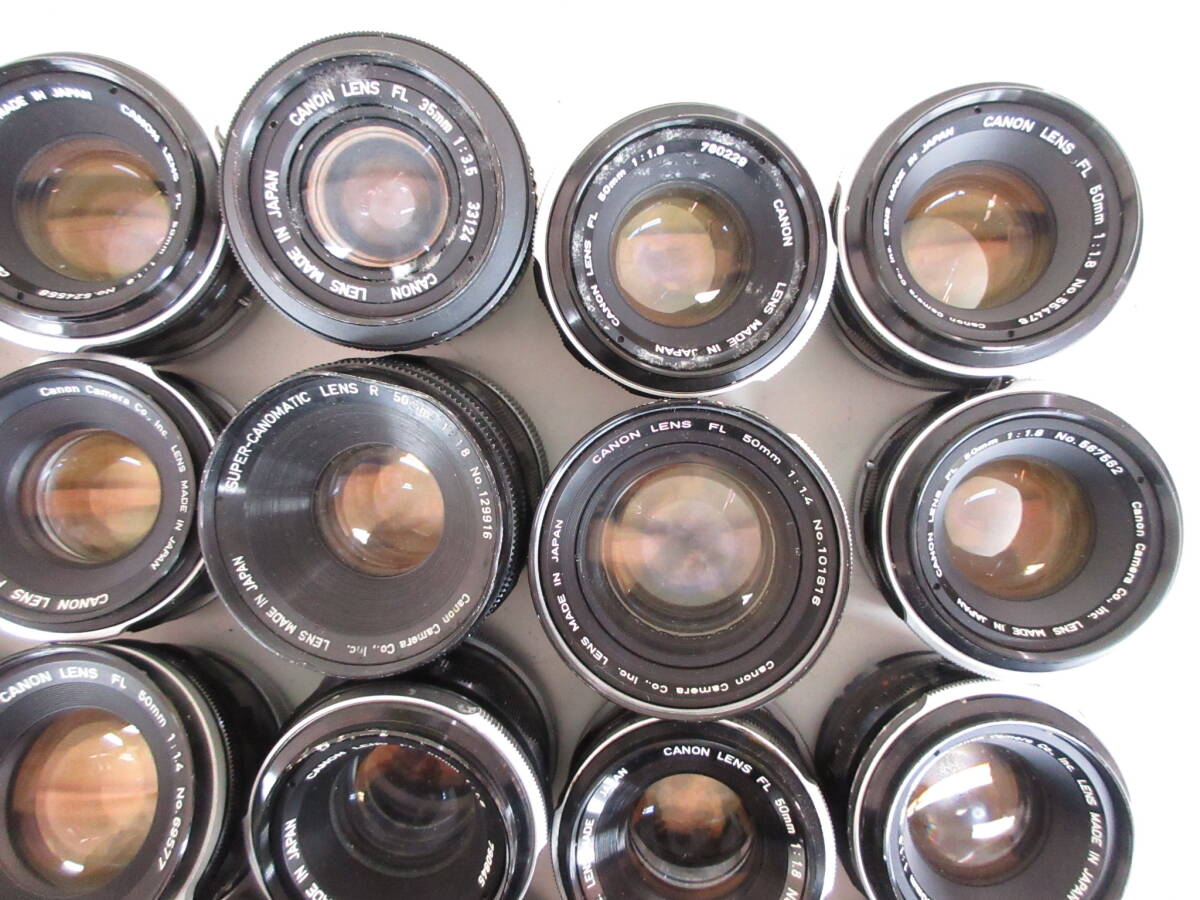 (4891N)ジャンク Canon FL 50mm 1.4 50mm 1.8 SUPER-CANOMATIC LENS R 50mm 1.8等キヤノン まとめてセット 20本 動作未確認 同梱不可の画像4