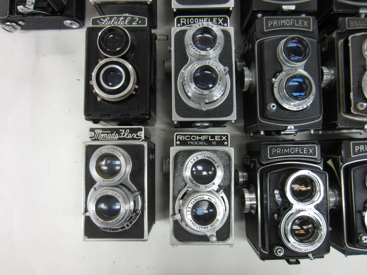 (4908K)ジャンクBeautyflex lubitel2 PRIMOFLEX RICOHFLEX MODEL ⅦS Yashicaflex OlympusSix等まとめて大量セット22点動作未確認同梱不可の画像5