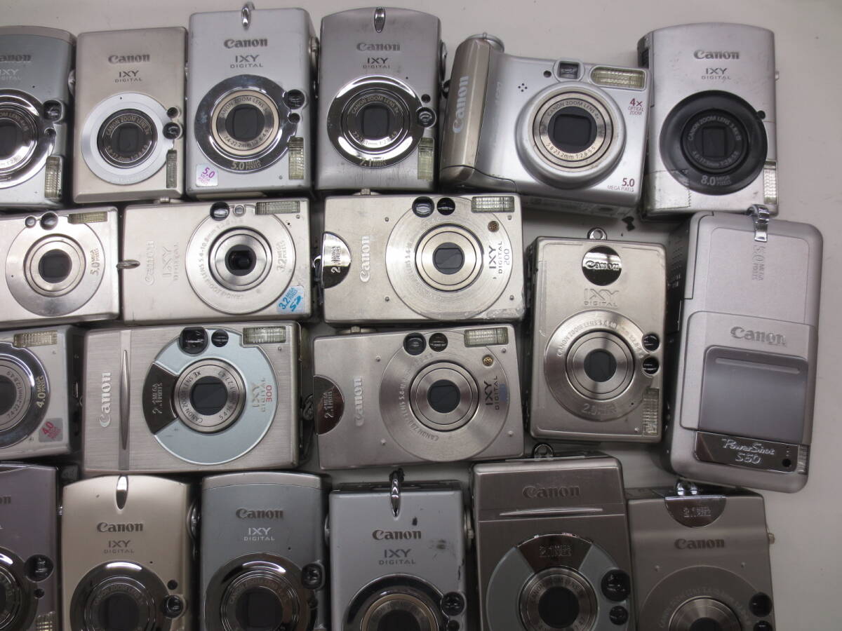 (4913U)ジャンク Canon IXYDIGITAL60 -800IS -L2 PowerShotA20 -S5IS -G2 -TX1 等 まとめて 大量セット 72台 動作未確認 同梱不可の画像6