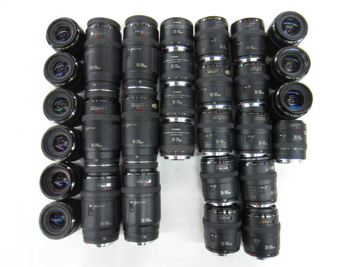 (4919K)ジャンクCanonキヤノンEF 28-70mm3.5-4.5Ⅱ 35-70mm3.5-4.5 35-105mm3.5-4.5 70-210mm4等まとめて大量セット30点動作未確認同梱不可の画像1