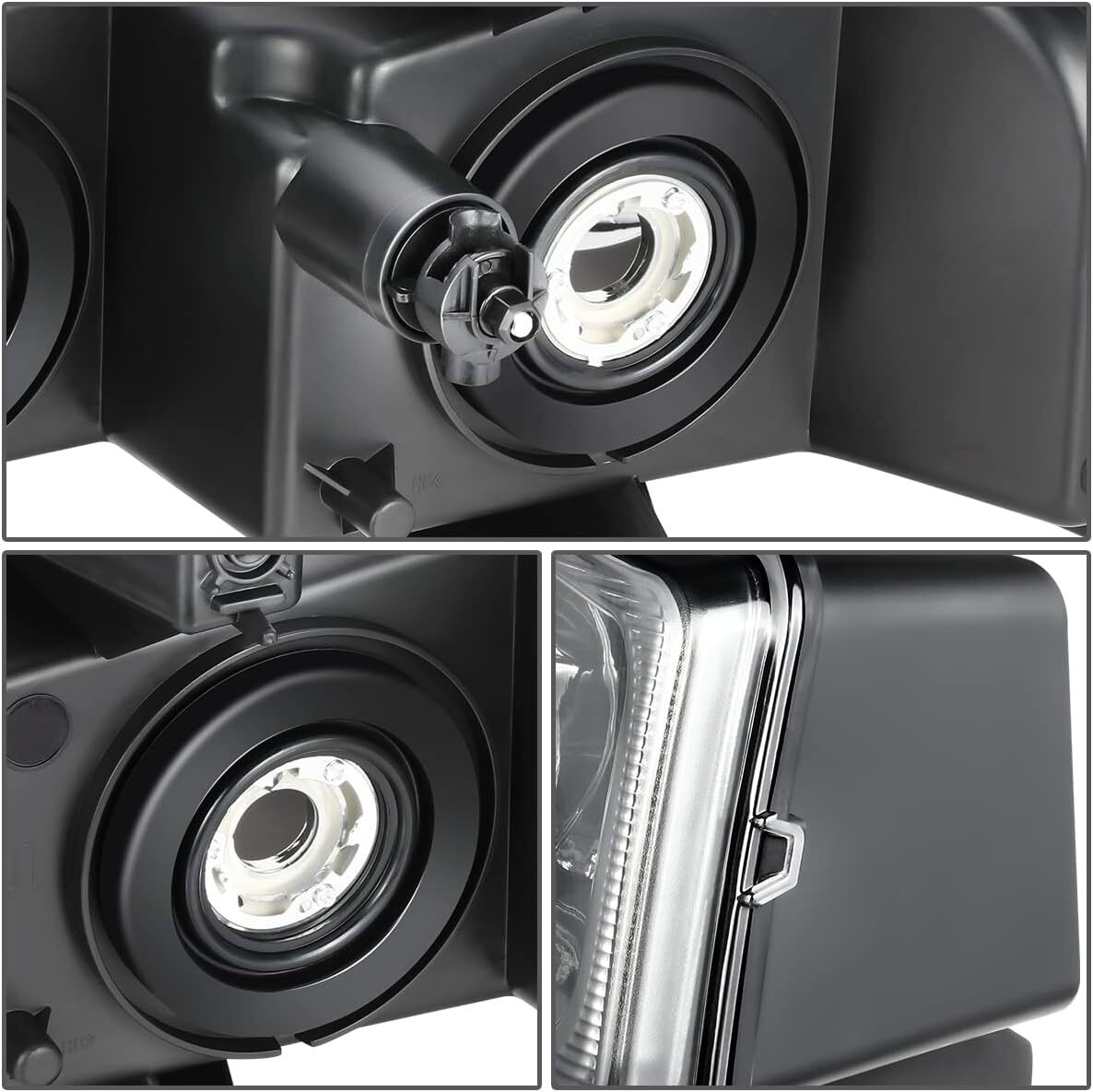 [ ultra rare / set 1]03-15y Express Savana head light ( black / clear )& park signal ( black ) OE Chevrolet GMC G-VAN
