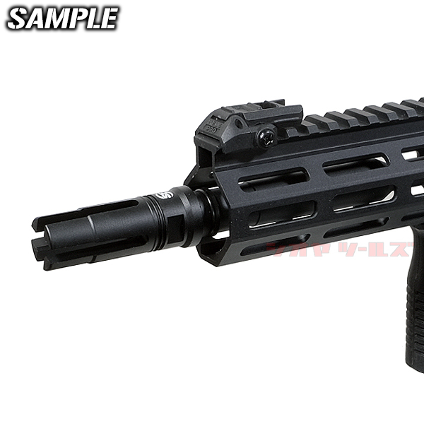 ◆アルミ製・軽量◆ SUREFIRE FH556タイプ 4-Prong フラッシュハイダー M14逆ネジ ( SF AR15 M4 シュアファイア_画像3