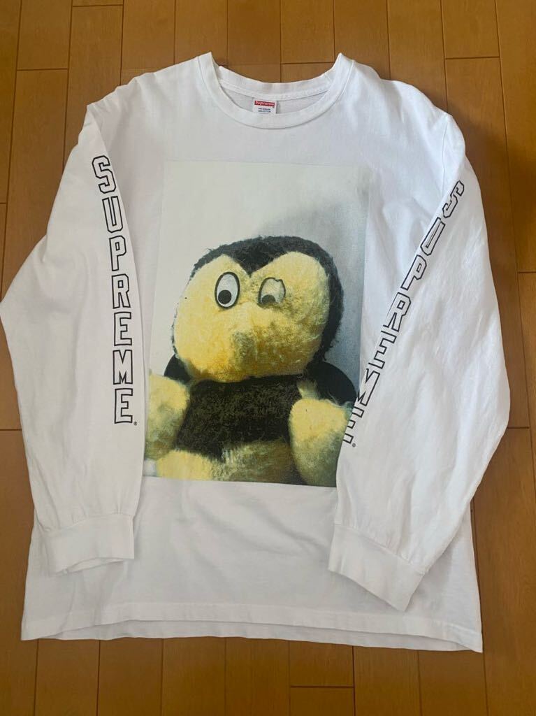 美品◆Supreme シュプリーム×マイクケリー Mike kelley 袖ロゴ ロンT カットソー Tシャツ ◆スリーブロゴ　長袖Tシャツ◆Lサイズ_画像5