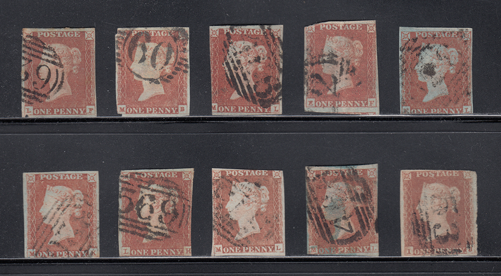 [ England ]1841 year ~ less eyes strike pe knee red (3 margin ) used . Classic stamp large amount together Rod! super rare!!(KAY5ynp_XU)