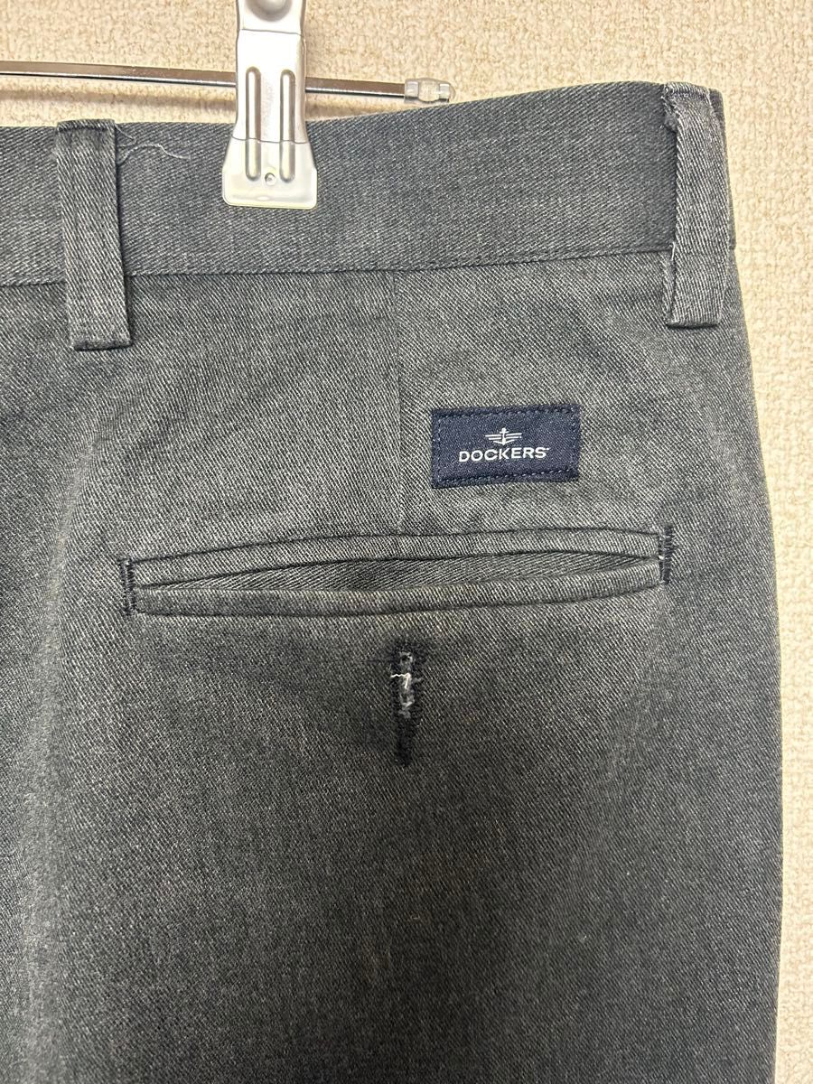 DOCKERS ワイドパンツ　チノパン　グレー　W34L34 スラックス