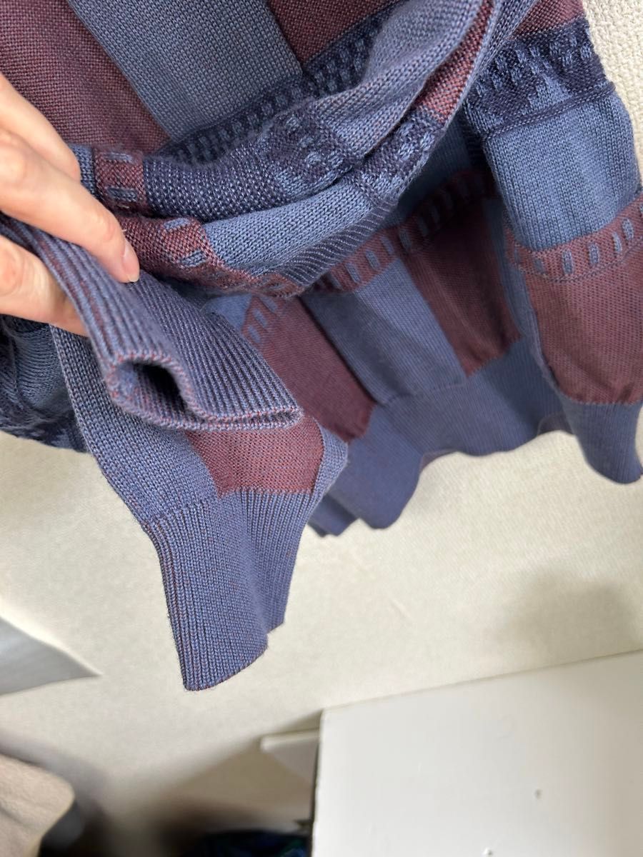 日本製　春先にあったセーター　オーバーサイズ　ビンテージ ニット Vネック 長袖