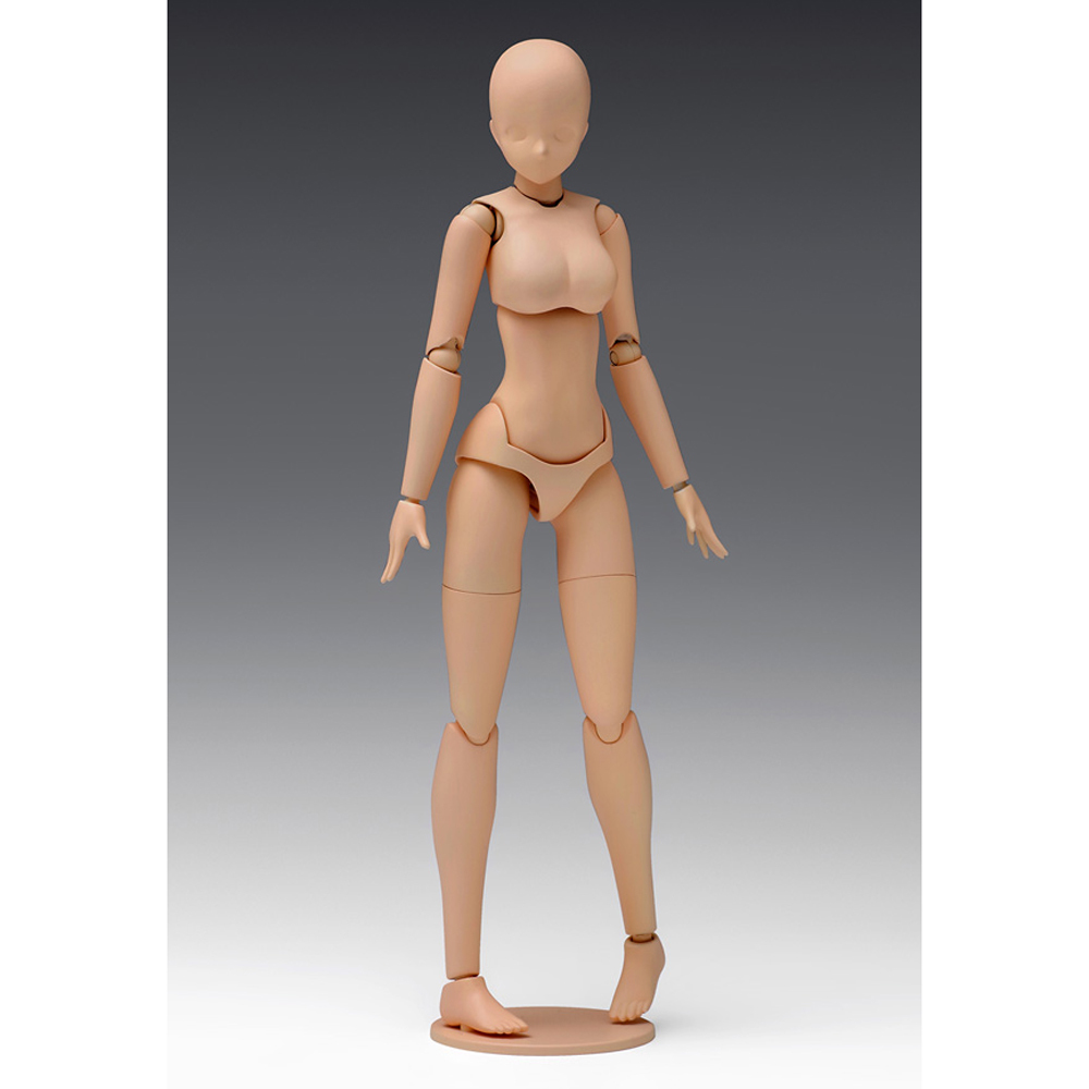 [ not yet constructed * inside sack unopened ] plastic model figure 1/12 scale m- Bubble body woman type Deluxe light brown WAVE element body 