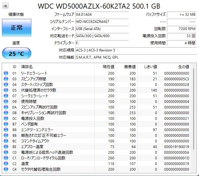 WestenDigital производства 3.5 дюймовый SATA жесткий диск 500GB 2 шт. комплект 2022 год производства время работы немного 