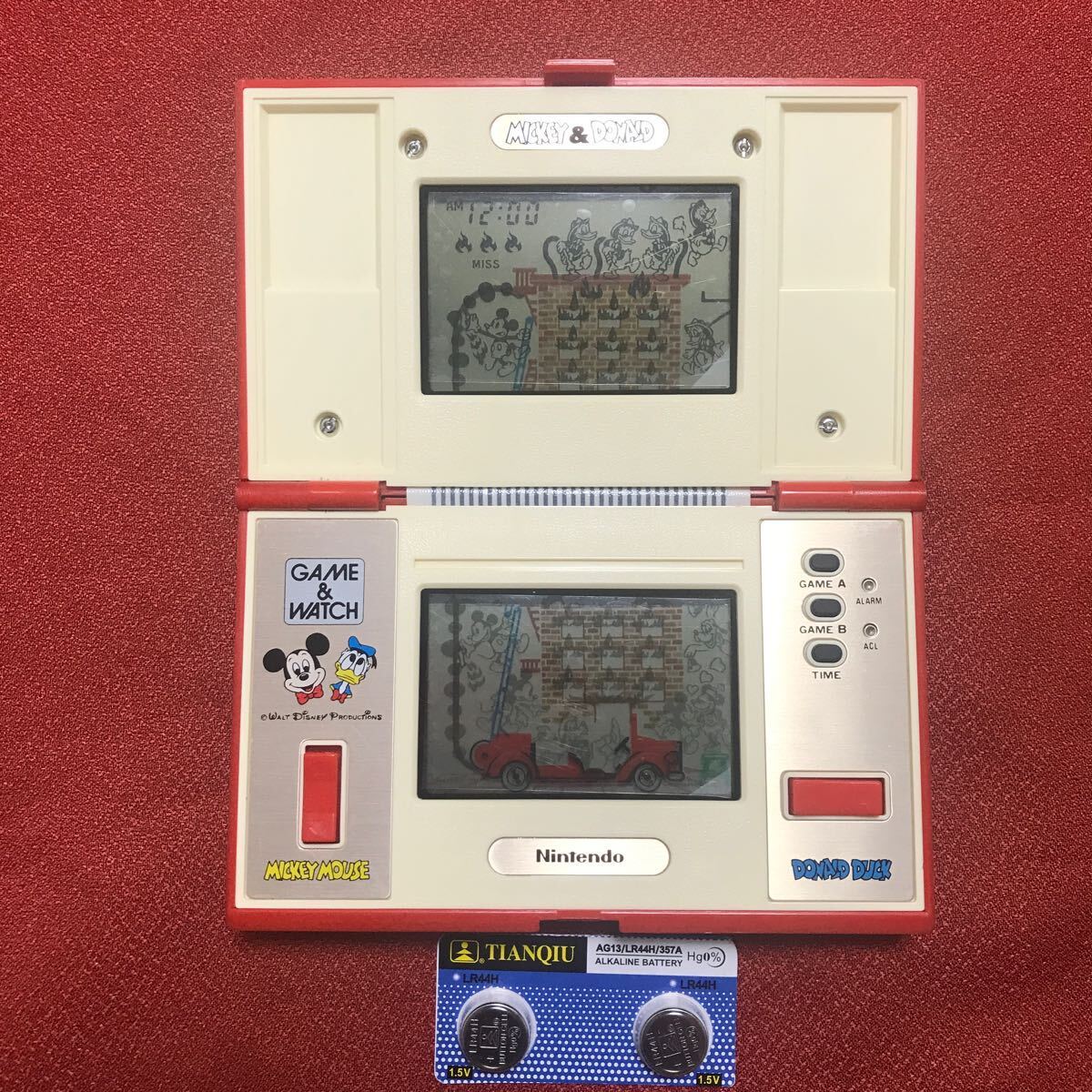 【偏光板交換済み 電池付き】任天堂 Nintendo ゲーム&ウォッチ GAME&WATCH ゲームウォッチ ミッキー&ドナルド DM-53の画像2