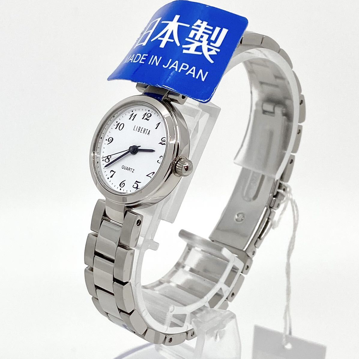 未使用 LIBERTA 腕時計 ラウンド アラビアン 3針 クォーツ quartz シルバー 銀 リベルタ Y702の画像2