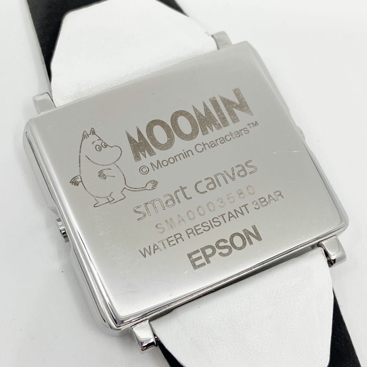  rare MOOMIN wristwatch smart key .n bus Moomin to roll digital W1-MM10110 quartz quartz silver silver EPSON Epson Y724