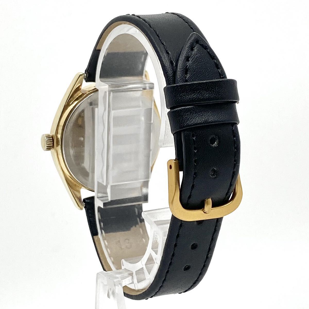 レア Minnie Mouse 腕時計 手巻き 機械式 ラウンド アラビアン 3針 ゴールド 金 ミニーマウス ウォッチ 5000-6030 Y681の画像5