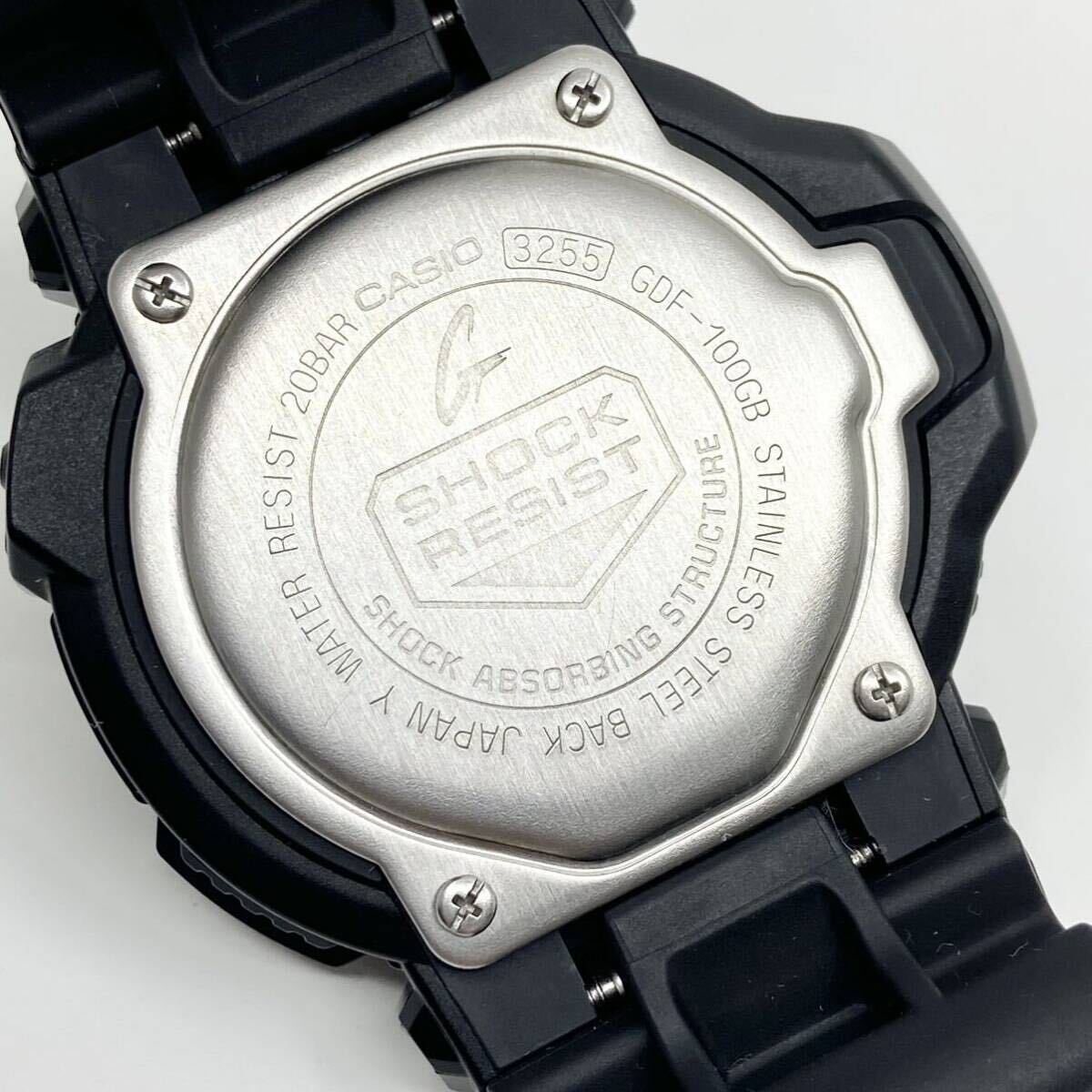 箱付き 美品 CASIO G-SHOCK ツインセンサー 腕時計 デジタル GDF-100GB ゴールド ブラック 金 黒 カシオ Gショック Y692の画像9