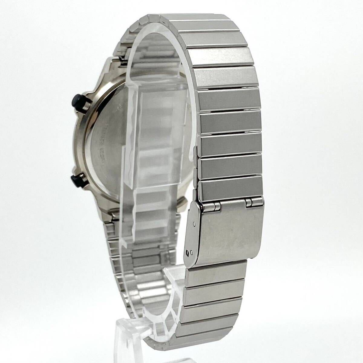 希少 美品 HONDA 腕時計 ソーラー solar デジタル W175-4A10 ウォッチ シルバー 銀 ホンダ Y656の画像5