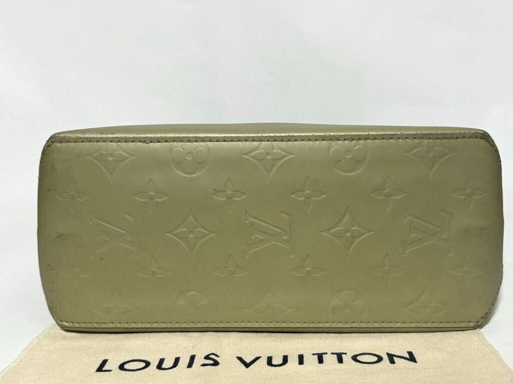 1円《美品》LOUIS VUITTON ハンドバッグ ヴェルニ リードPM トート モノグラム ルイヴィトン マット アースカラー グリーンベージュ系_画像5