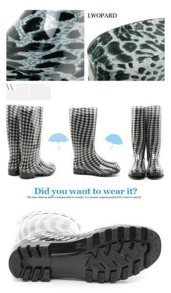 * elegant series * stylish thousand bird pattern * middle height * rain boots *LL* rainy season time . large practical use!! unused 