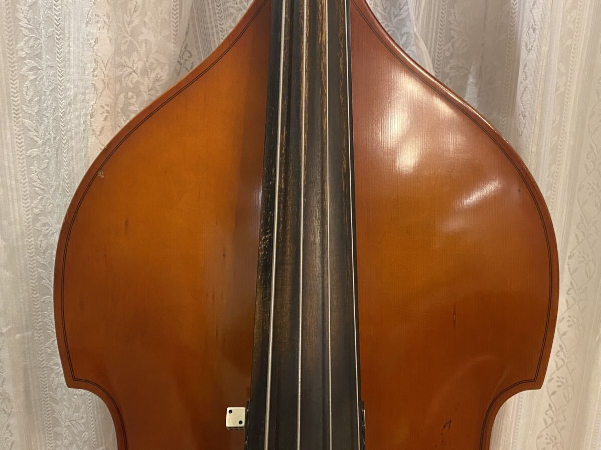 SUZUKI Established 1887 in Nagoya No.85 4/4 Anno 1993 total length approximately 182. contrabass stringed instruments [ Nagoya city Minato receipt limitation (pick up) ]