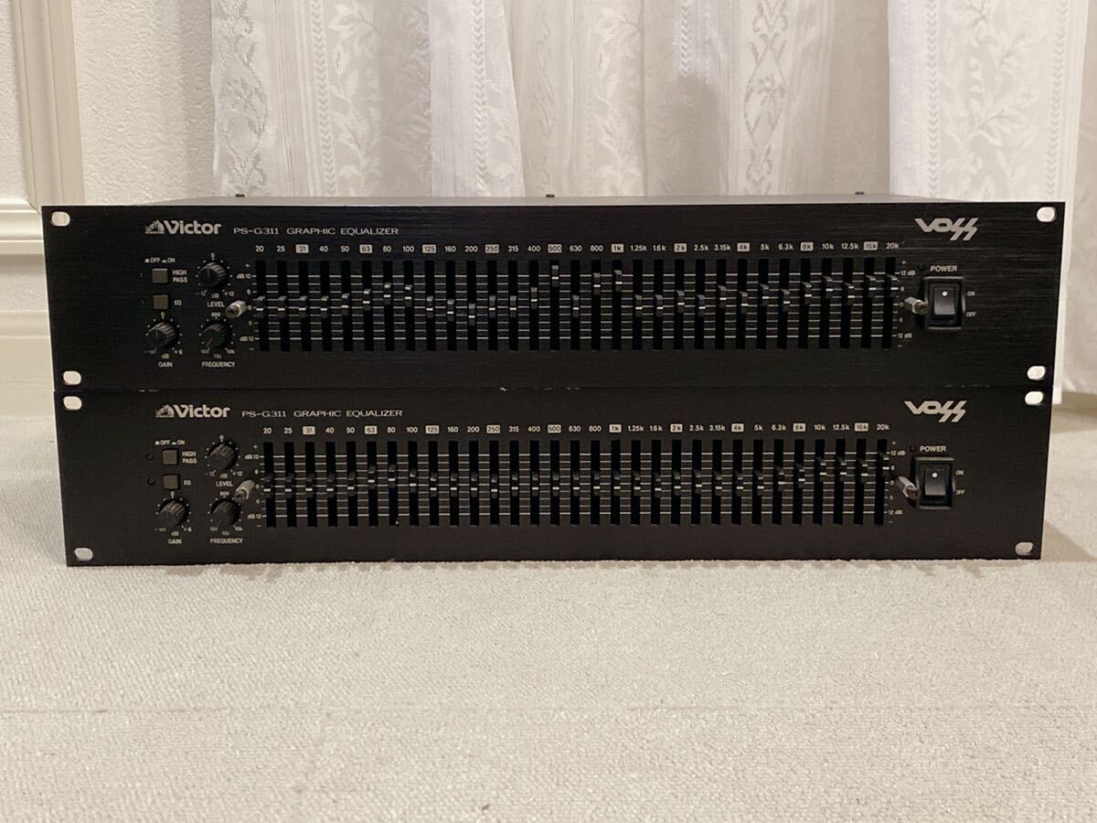 Victor PS-G311 Graphic Equalizer グラフィックイコライザー ２台セット ビクターの画像2