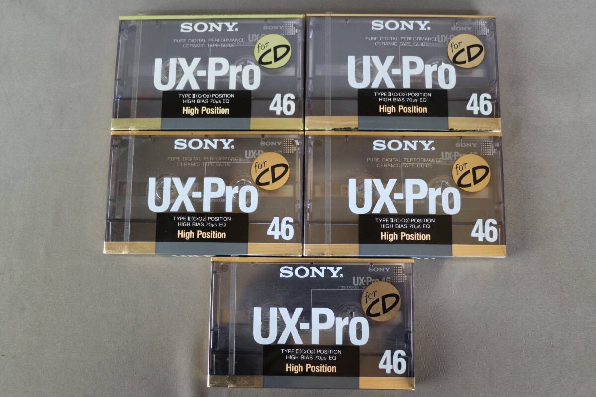SONY Sony кассетная лента UX-Pro46 TYPEⅡ(CrO2) высокий позиция не использовался нераспечатанный 5шт.
