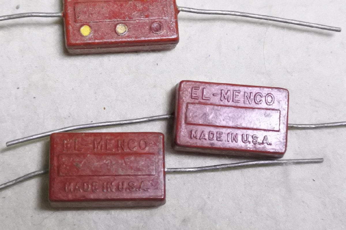 米国　EL-MENCO　0.0068UF（ 6800PF）/400V Mica Capacitor　マイカコンデンサ　4個セット　まとめて発送可能_画像3