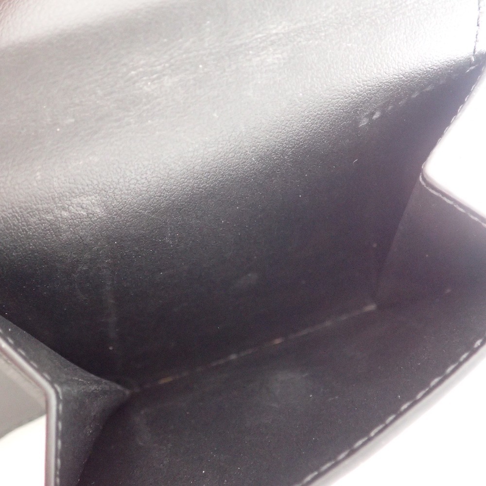 CELINE セリーヌ バイフォールド クロコ型押しレザー 二つ折り財布（小銭入れあり） ブラック メンズ_画像9