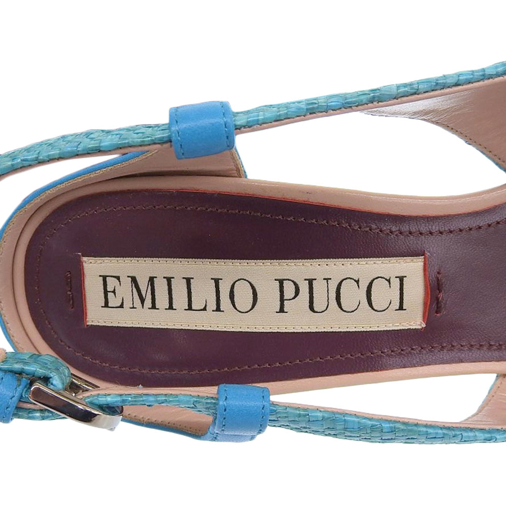 新品同様 EMILIO PUCCI エミリオプッチ パンプス レディース ターコイズ 38_画像7