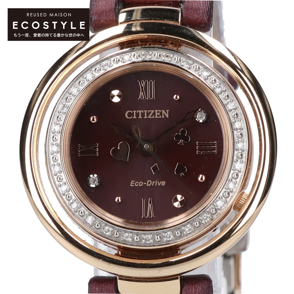 品良く着こなすため ダイヤモンド30石 アリス 500本限定 Cal.E031 EM0903-00W DISNEY Collection ROUND L CITIZEN 0.1ct 腕時計 エコ・ドライブ その他