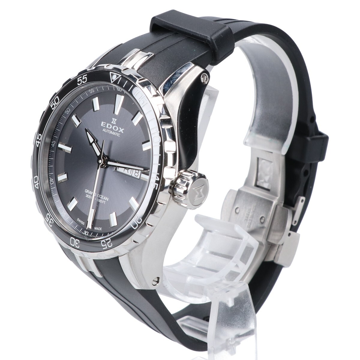  прекрасный товар EDOX Ed ks88002-3CA-NIN GRAND OCEAN AUTOMATIC Grand Ocean автоматический самозаводящиеся часы наручные часы серебряный / черный 