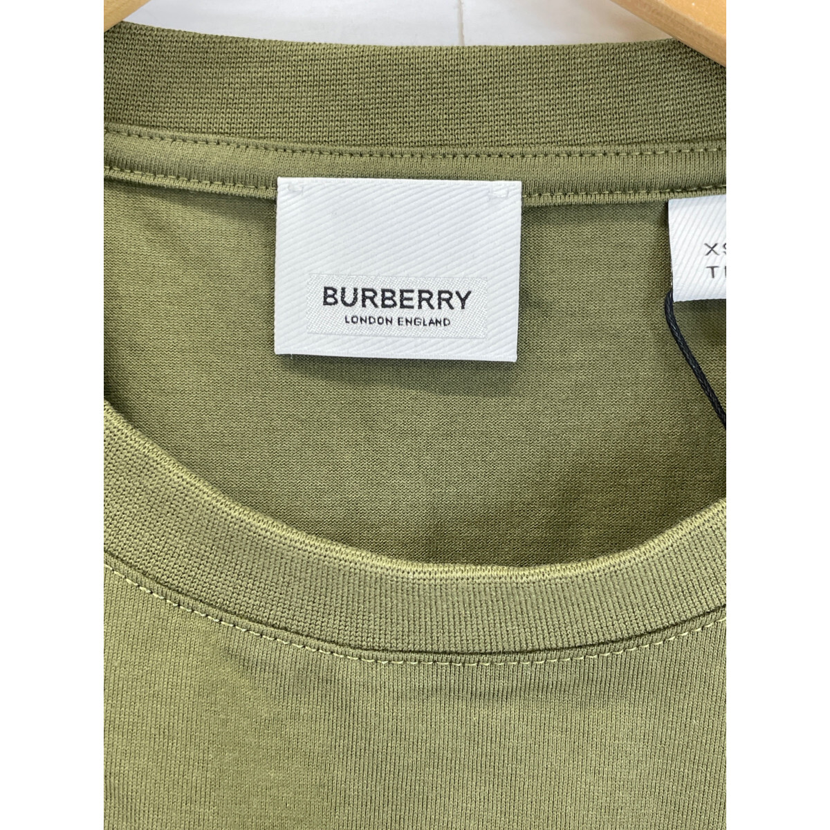 BURBERRY Burberry 20AW 8055249 шланг Ferrie принт Logo футболка хаки XS tops хлопок мужской б/у 