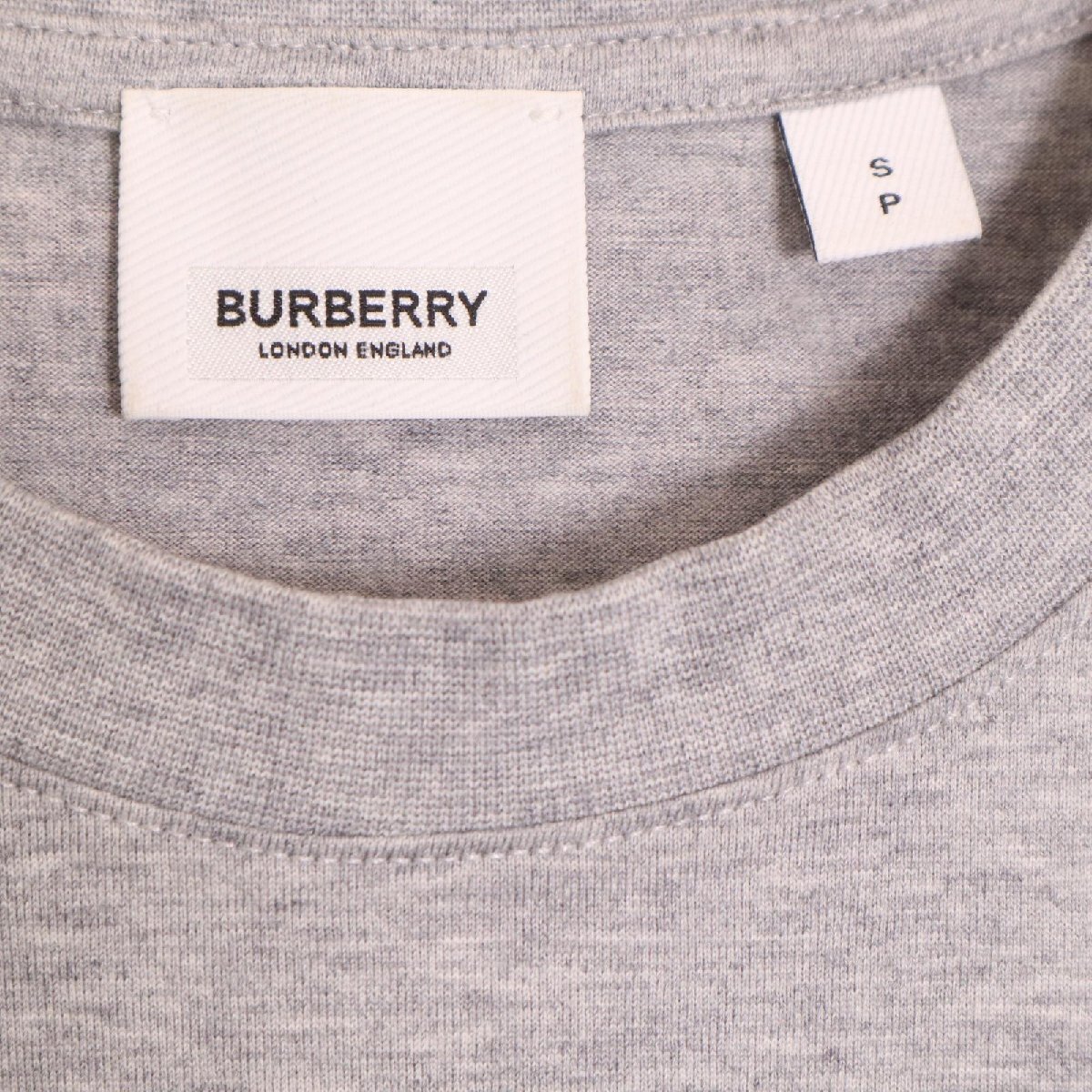 BURBERRY バーバリー 21SS 8028904 ホースフェリープリントロゴTシャツ グレー S トップス コットン メンズ 中古の画像6